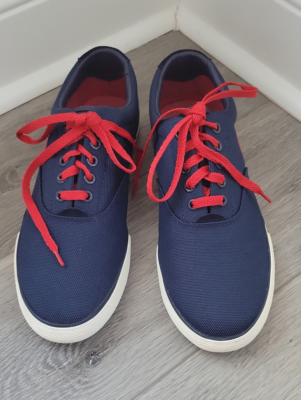 Polo Ralph Lauren Men's Vito Navy Canvas Sneakers Size 10